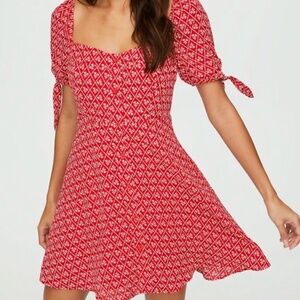 Aritzia Sunday Best Imogen Red Dress